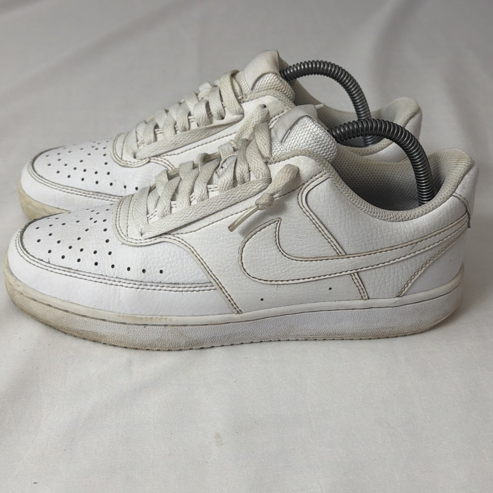 Nike Court Vision Womens Size 8.5 Low Triple White Shoes 2019‎ - CD5434-100